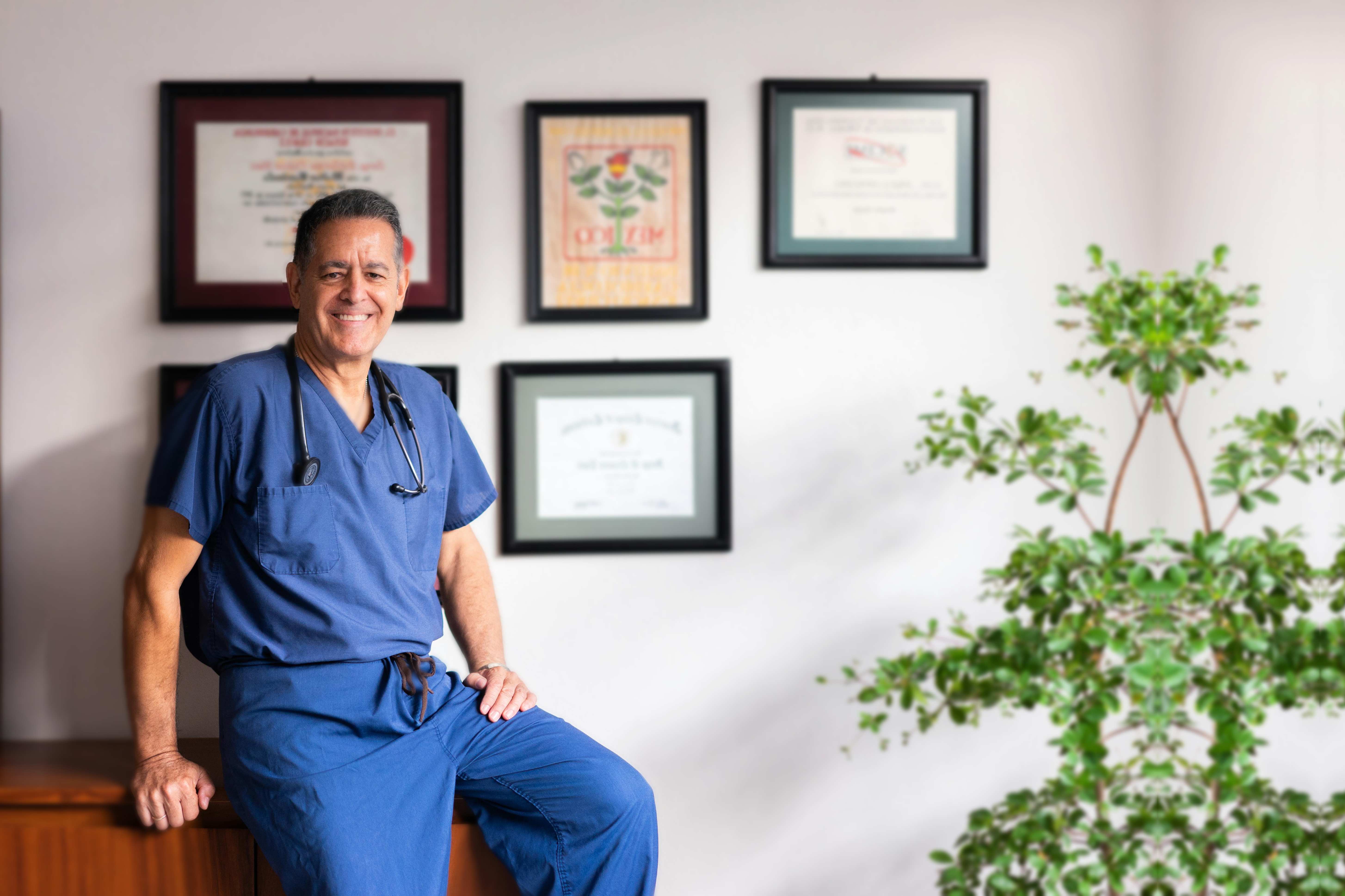Veterinarian smiling